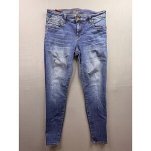 Kut from the Kloth Skinny‎ Jeans Women Blue Medium Wash Whiskered Stretch 10S